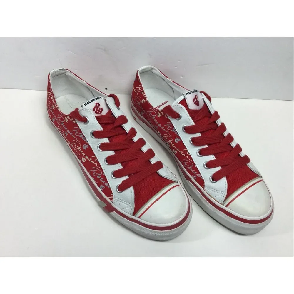 Roca Wear Pro Keds Fashion Sneakers Sz 9.5‎ Womens red white logo Designer Shoes